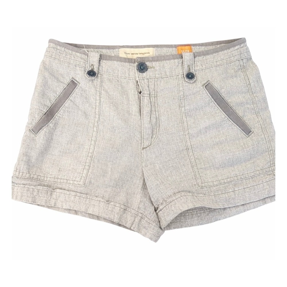 Pilcro And The Letterpress Gray‎ Linen Casual Shorts Micro Mini Preppy Y2K